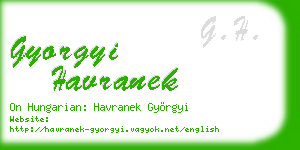 gyorgyi havranek business card