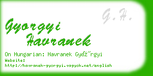 gyorgyi havranek business card